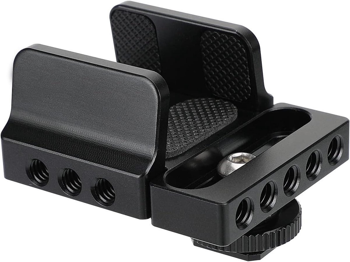 SnelShoppen - Universele SSD houder klem verstelbare breedte 35mm-80mm met 1/4" bevestigingspunten en schoenmontage connector