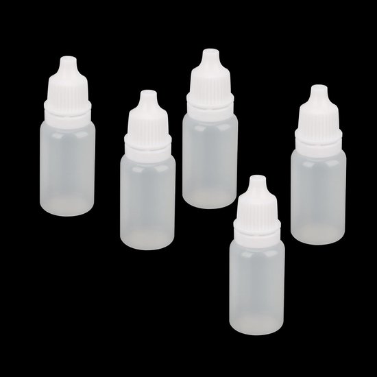 Dailygoody - Lege Druppelflesjes - 200 Stuks - Ideaal voor Verf en Essentie - 10 ml - Inclusief Kleine Trechters - Herbruikbaar en Wegwerp - Geschikt ... van Merkloos — afbeelding 2