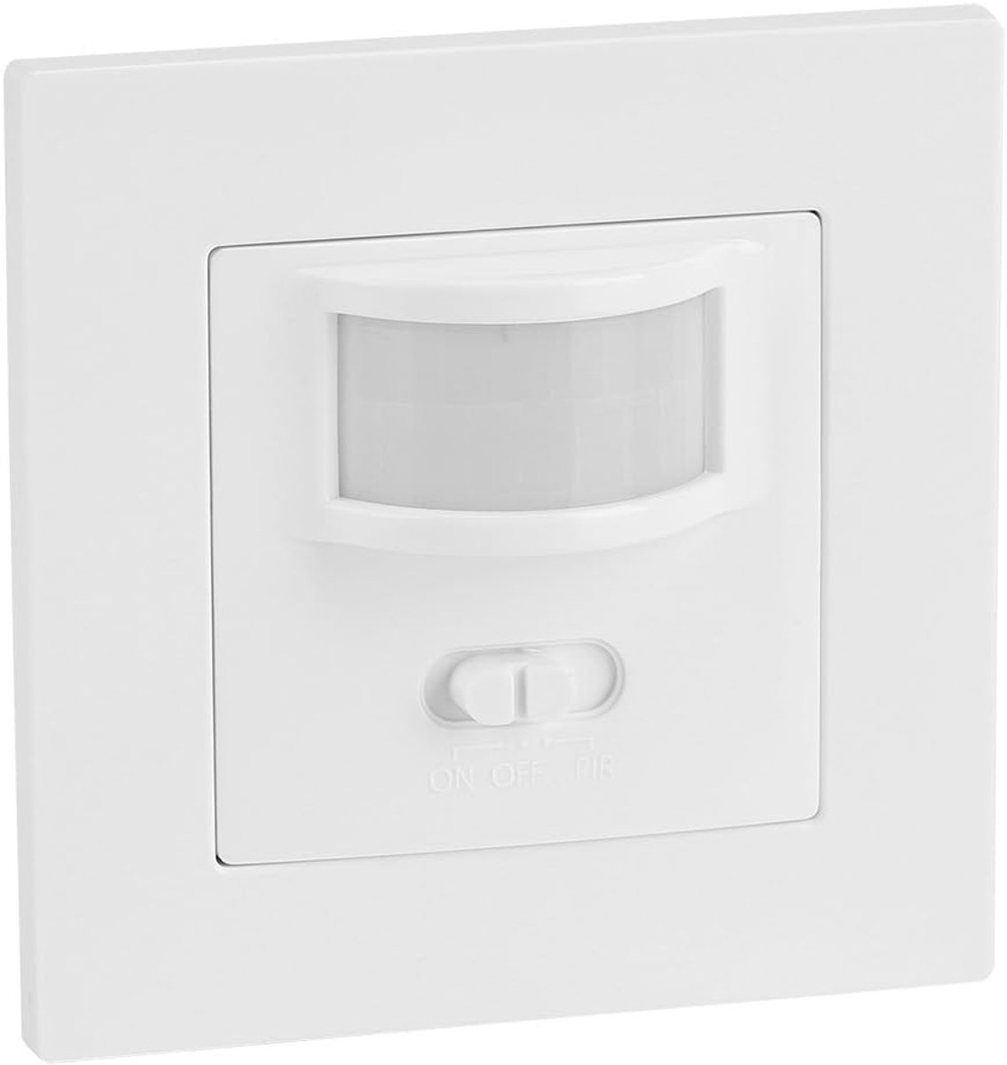 SnelShoppen - Presence Sensor PIR Bewegingssensor Lichtschakelaar AC 110V-240V, Binnenwand Inbouw Aan/Uit Schakelaar met PIR Instelling