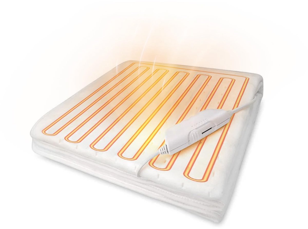 SnelShoppen - Elektrische Deken voor Eenpersoonsbed 150 x 80 cm - Ideaal voor Winter - 6 Temperatuurniveaus - Veilig en Comfortabel - Verwarm je Bed