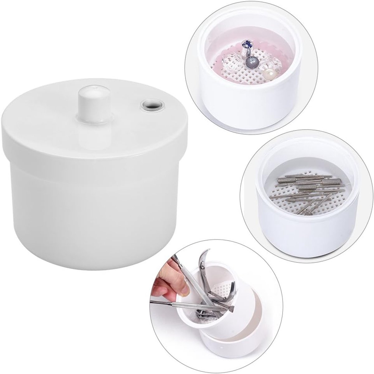 SnelShoppen - Professionele Sterilisator voor Manicure Tools – UV-C Desinfectiebox voor Nagelvijlen, Pincetten & Metalen Nageltools – Compacte Ontwerp