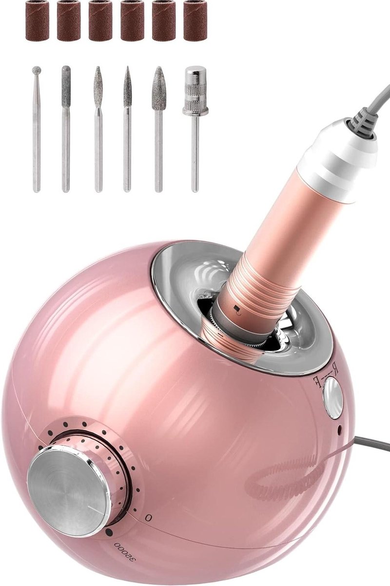Elektrische Nagelvijl - Nagel Polijstmachine - Manicure Pedicure - 35.000 RPM Instelbaar - Compact Ontwerp - Roségoud