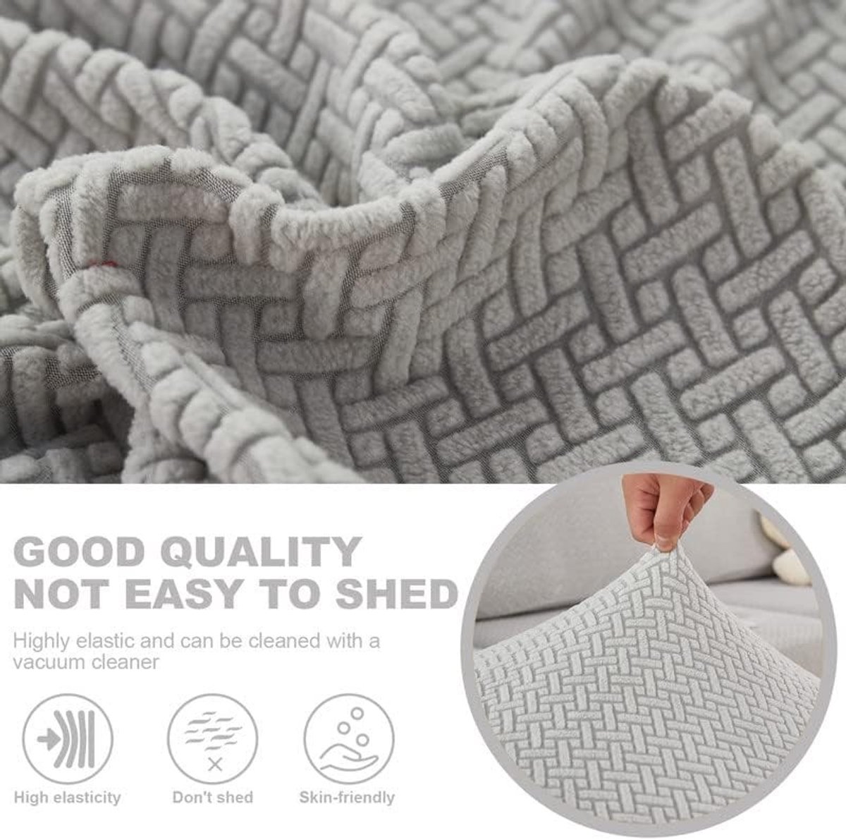 Stretch Sofa Cover voor L-vormige Bank, Universele Elastische en Antislip Hoes, Meubelbeschermer voor Sofa Kussens en Chaise Lounge