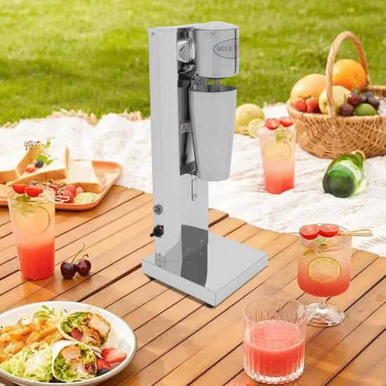 Milkshake machine - Smoothie blender - Dranken mixen - Twee snelheden - 650 ml beker - Zilverkleurig — afbeelding 2