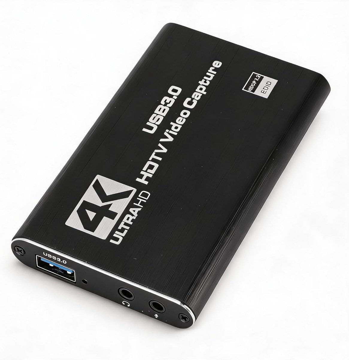 HDMI naar USB C 3.0 Capture Card - Zwart - 1080p 60fps - Plug and Play met Microfoonondersteuning - Voor Streaming en Online Vergaderingen