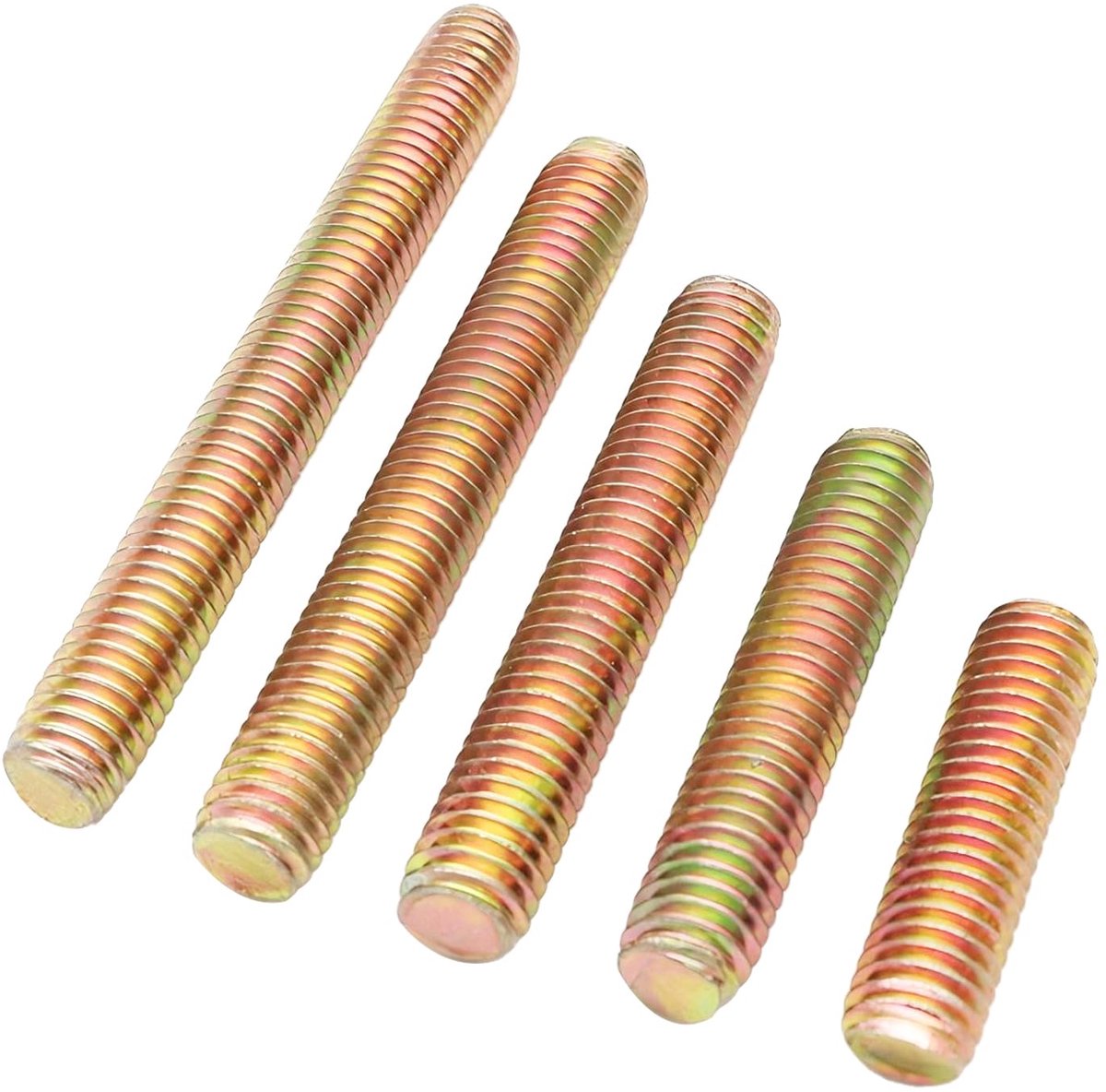 SnelShoppen - 10 Stuks Draadstangen M8 x 50mm Volledig Draad, Draadstangen voor Ankerbouten, Klemmen, Meubelmontage, Staal, Voor Klussen en Meubels