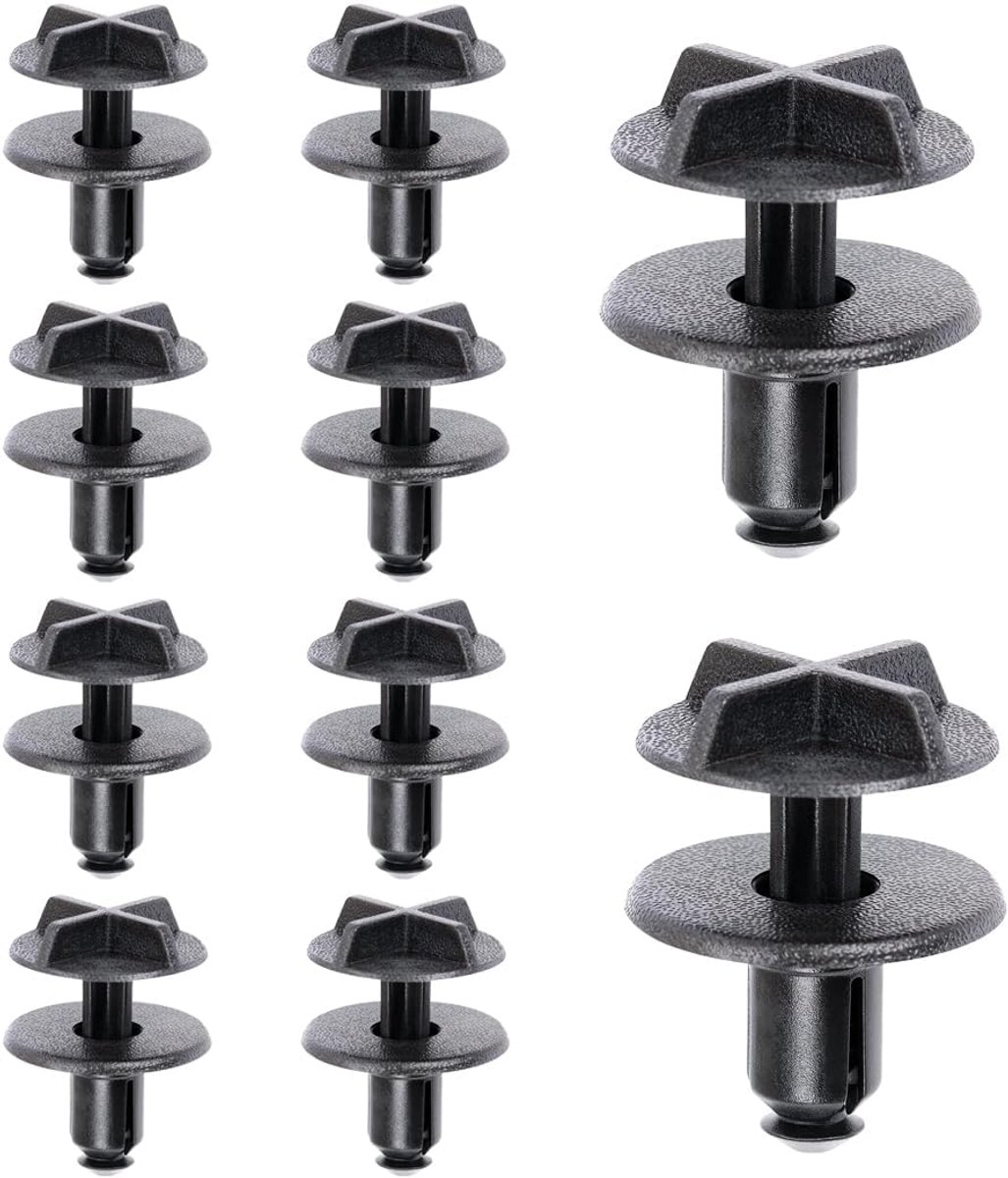 SnelShoppen - 10 Stuks Accukap Bevestigingsclips, Auto Paneel Trim, Nylon Batterijclips, Vervangende Plastic Klemmen voor Interieuraccessoires