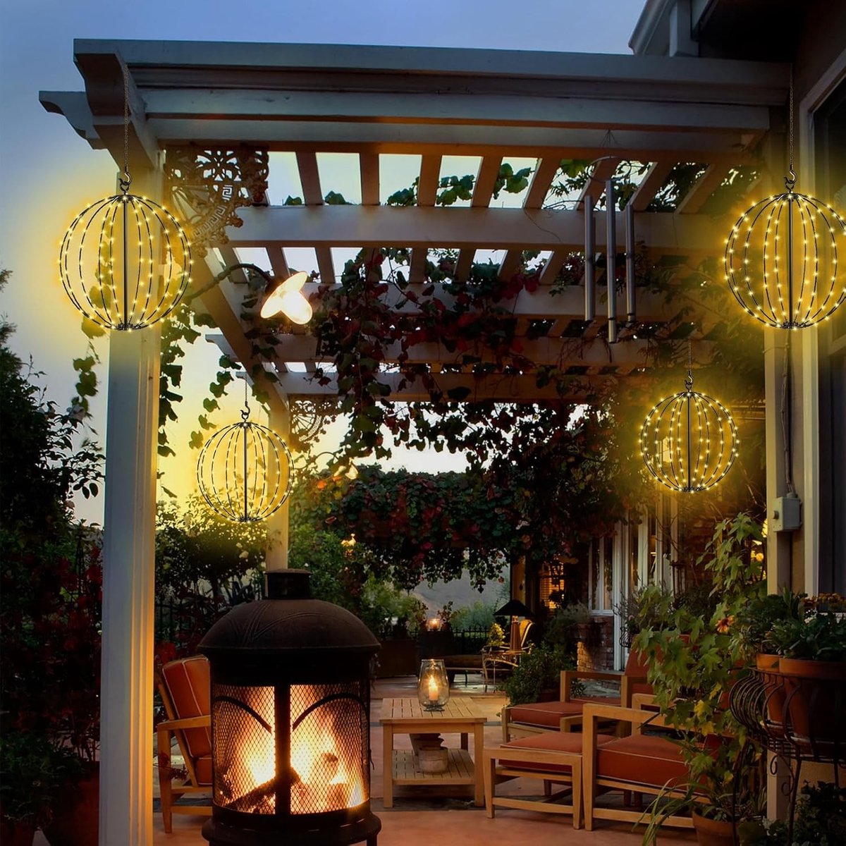 Lichtsnoer op Zonne-energie - Warm Wit - 120 LED - Waterdicht met Afstandsbediening en 8 Verlichtingsmodi - Voor Buiten en Binnen