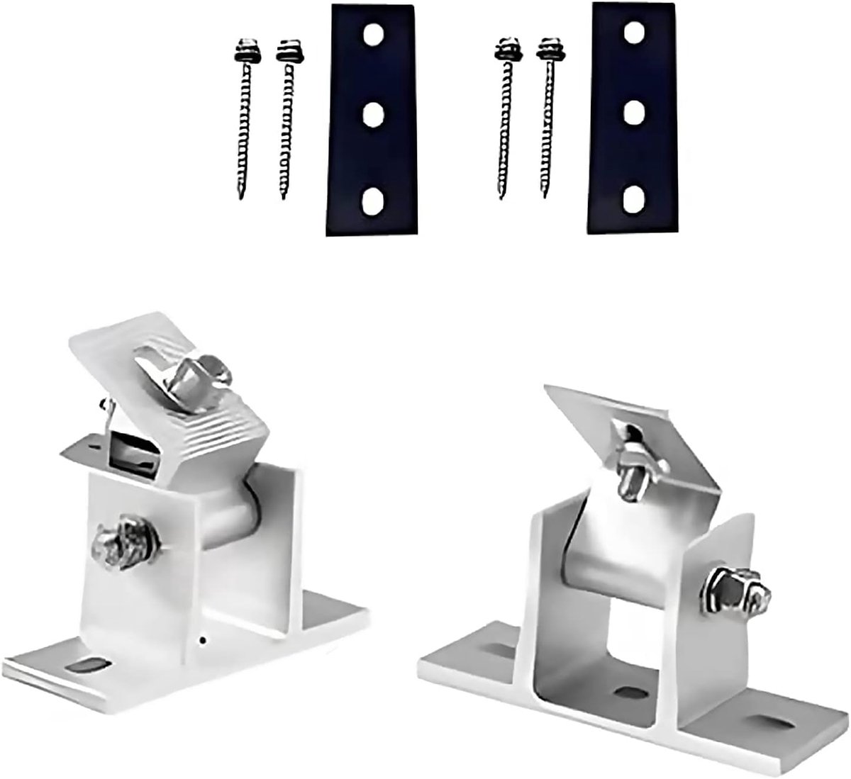 SnelShoppen - Verstelbare Zonnepaneel Bevestigingsbeugels, 15-30° Hoek, Zonnepaneel Montagerails voor Muur, Dak, Caravan, Boot, Off-Grid Zonne-energie