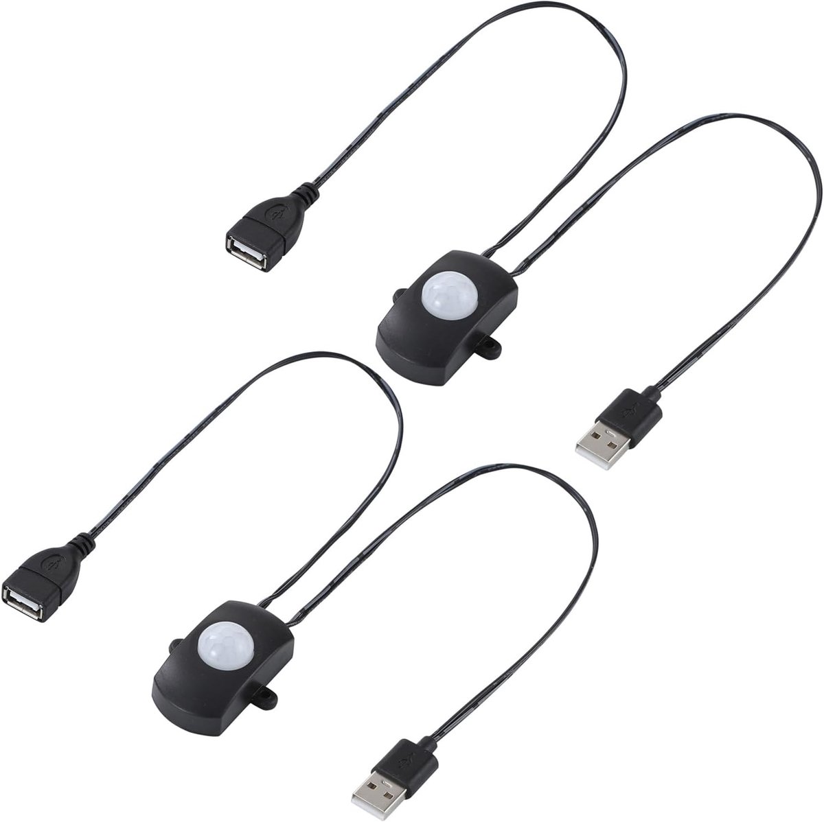 PIR bewegingsdetector schakelaar - 2 stuks - mini formaat - automatische uitschakeling voor LED verlichting - ShopVlot