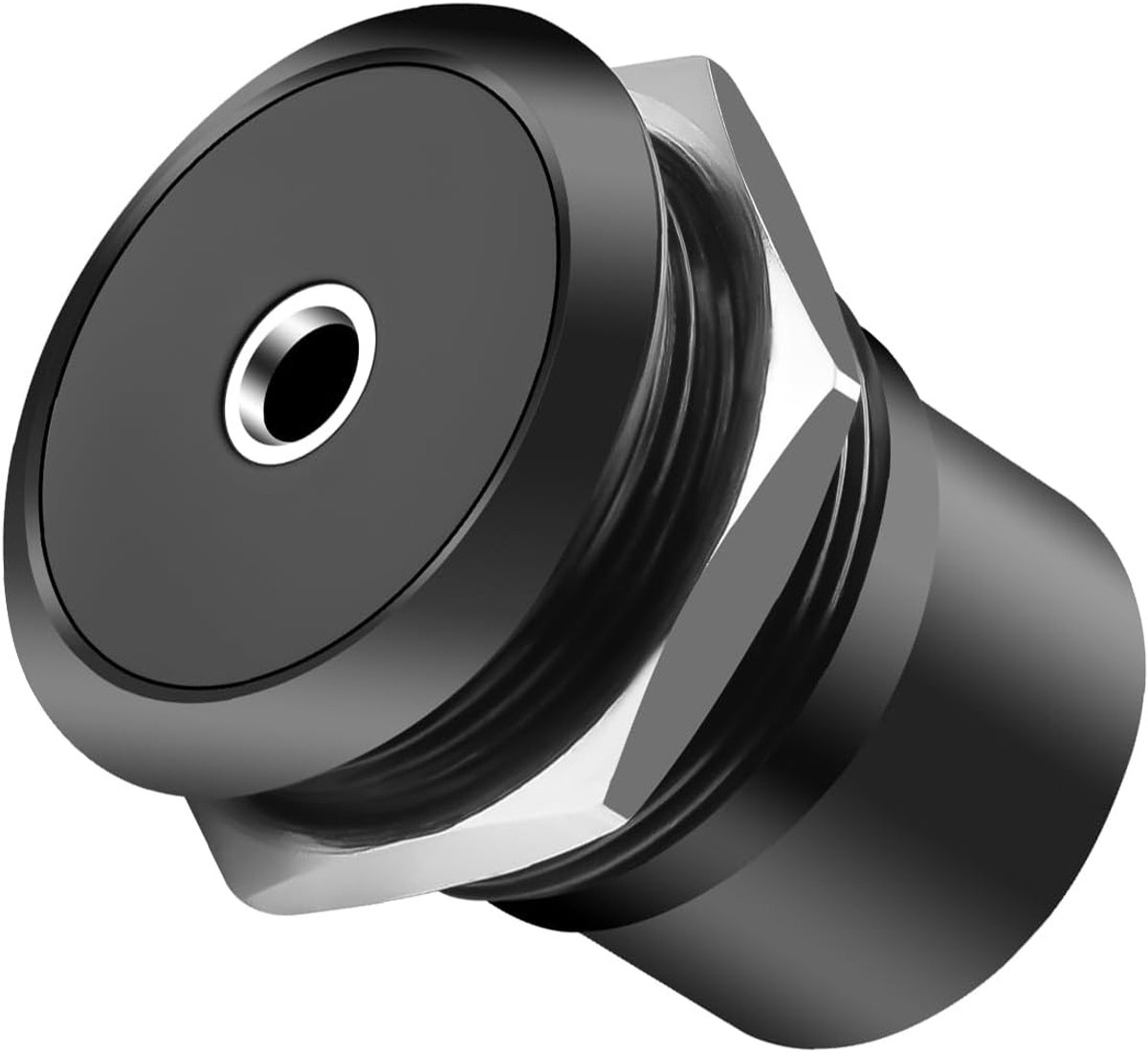 QIANRENON TRS 3.5mm Threaded Fixed Mount Headphone Adapter Socket 3-Pole 1/8 TRS Female to Female Bulkhead Mount - ShopVlot