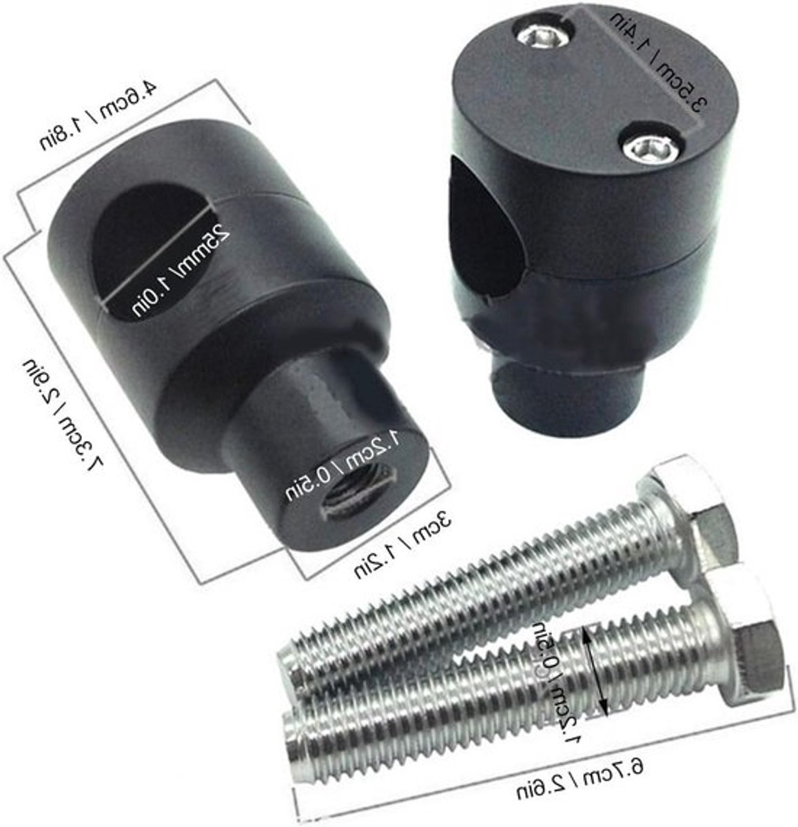 Universele Stuurverhoger 25 mm, Ronde Verhogingsbeugel voor Motoronderdelen, Hoogteverstelling en Stuuraccessoires