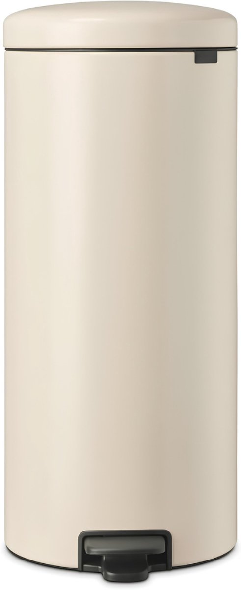 Lìon® Prullenbak - Prullenbak 30 Liter - Afvalbak - Vuilnisemmer Pedaalemmer - Beige - 30cm x 38cm x 68cm