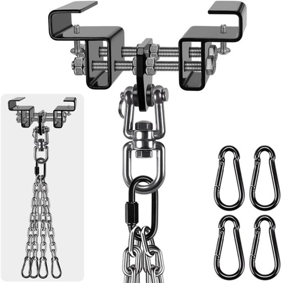 Zware Punching Bag Hanger voor Wandmontage, Geschikt voor 400kg, Inclusief Accessoires en Kit voor Bokszakken