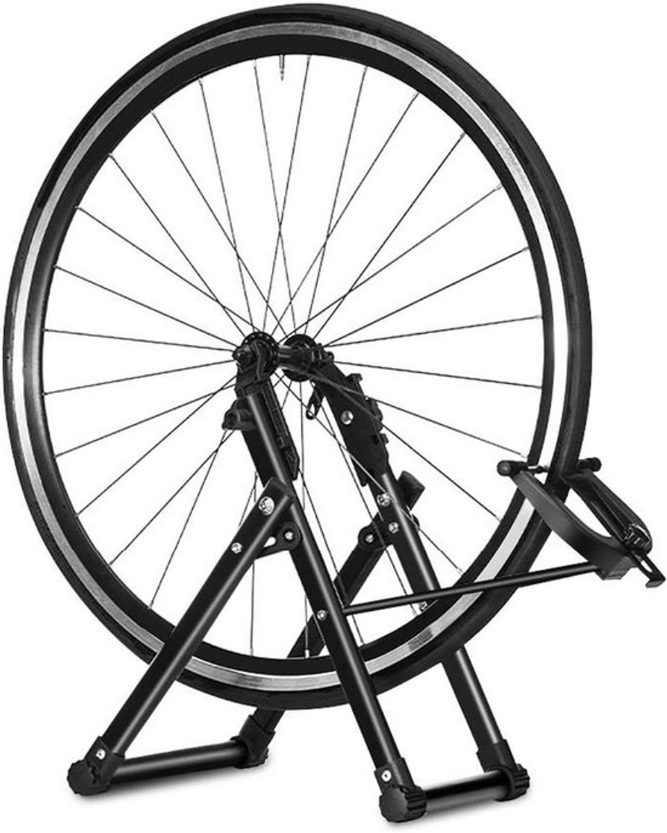 Stabiele Aluminium Fietswiel Ondersteuning, Vouwbare Onderstel voor Fiets Onderhoud en Reparatie, Geschikt voor Mountainbike en Racefiets, 41-74 cm