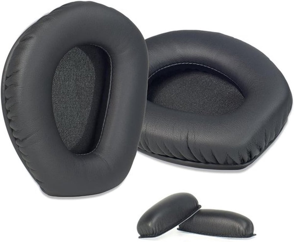 Vervangende oorkussens voor Sennheiser RS 165/175/185/195 hoofdtelefoon, premium kunstleer, zwart, comfortabele pasvorm en geluidsisolatie