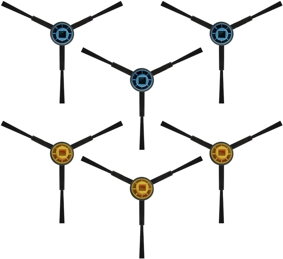 Stofzuigerborstels - Zwart - Reservetool voor Robotstofzuigers - Set van 6 Stuks