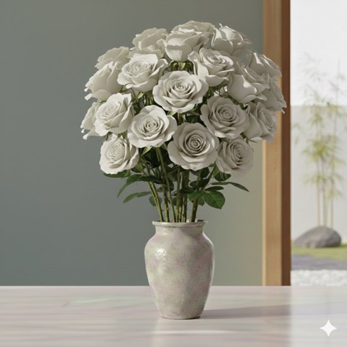 Verse witte rozen - PRIJSPAKKER - Lengte ± 60 centimeter - Per 10 stuks