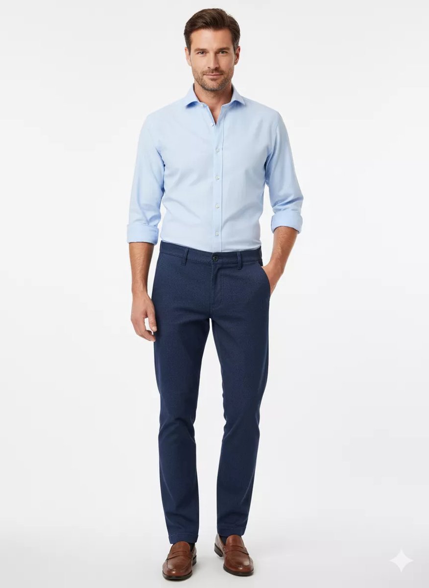 Herenbroek Chino - Donker Blauw - Arya Label - Lengte 34