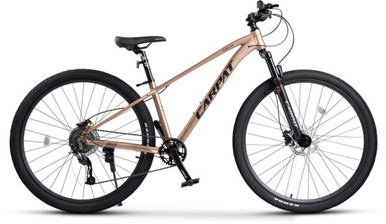 Mountainbike 29 inch - Hardtail MTB Heren - Aluminium MTB Hydraulische Remmen-1x9 Shimano - 29 inch- 80mm Voorvork- - Offroad Bruin/Zwart — afbeelding 5