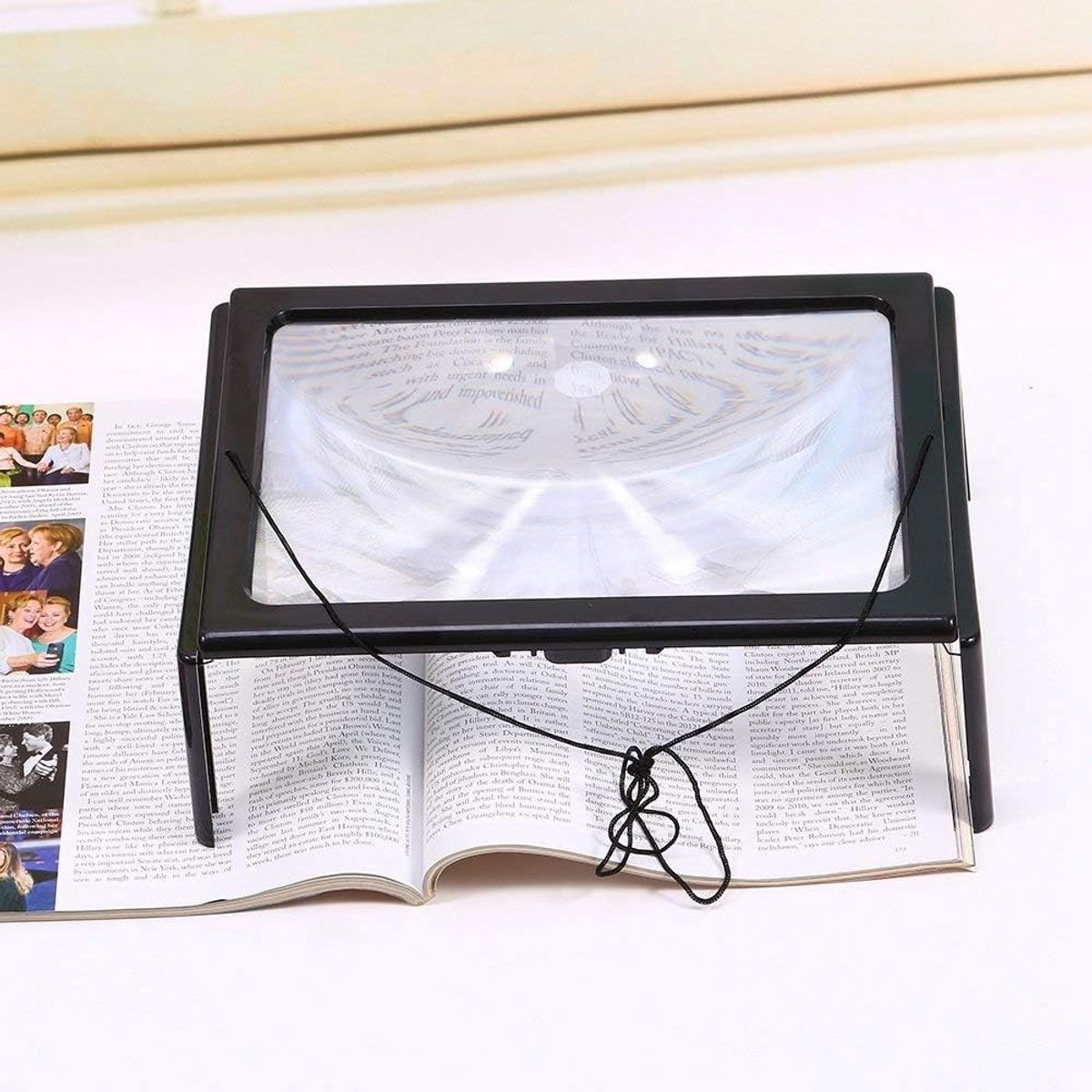 Vergrootglas kind - Transparant - A4 - Handsfree met LED-verlichting - Voor Ouderen