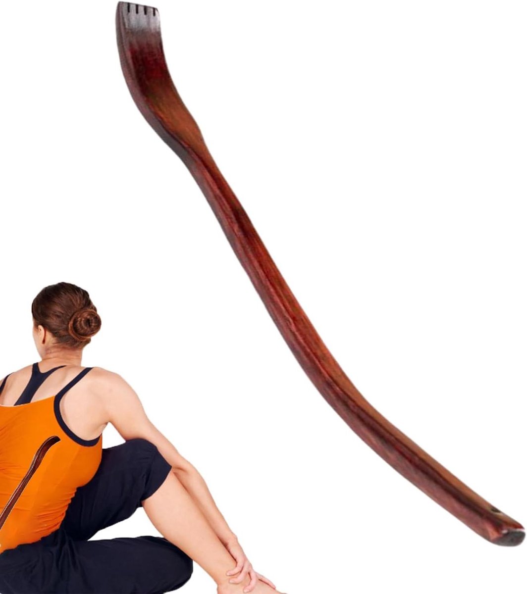 Houten Rugkrabber - Massage Gereedschap - Dagelijks Comfort - Ergonomisch Gebogen Handvat - 45 cm Lengte - Natuurlijk Hout