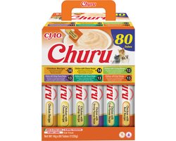 Inaba Ciao Churu Creamy Puree Liquid Kattensnack Kip variëteiten 80x14g