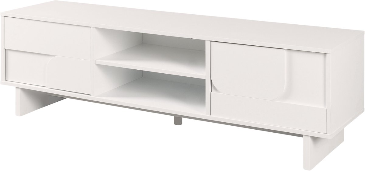 TV meubel Katanshumn tv lowboard 150x39x45 cm wit [en.casa]