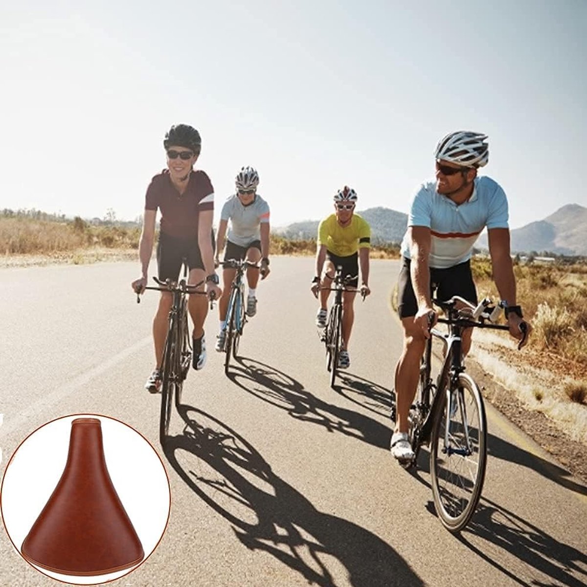 Fietszadel Dames Super Comfort - Bruin - Universeel - Ergonomisch Ontwerp - Voor Fietsen