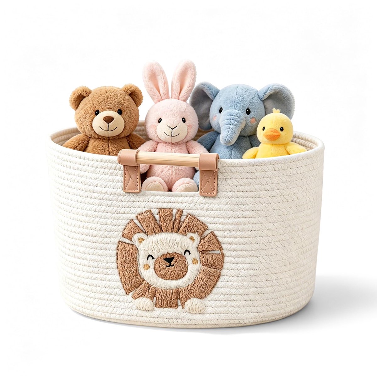 Famanu – Opbergmand van katoenen touw, multifunctionele mand voor kinderkamer, wasmand en speelgoedorganizer, met handvatten, perfect voor babykamer en badkamer