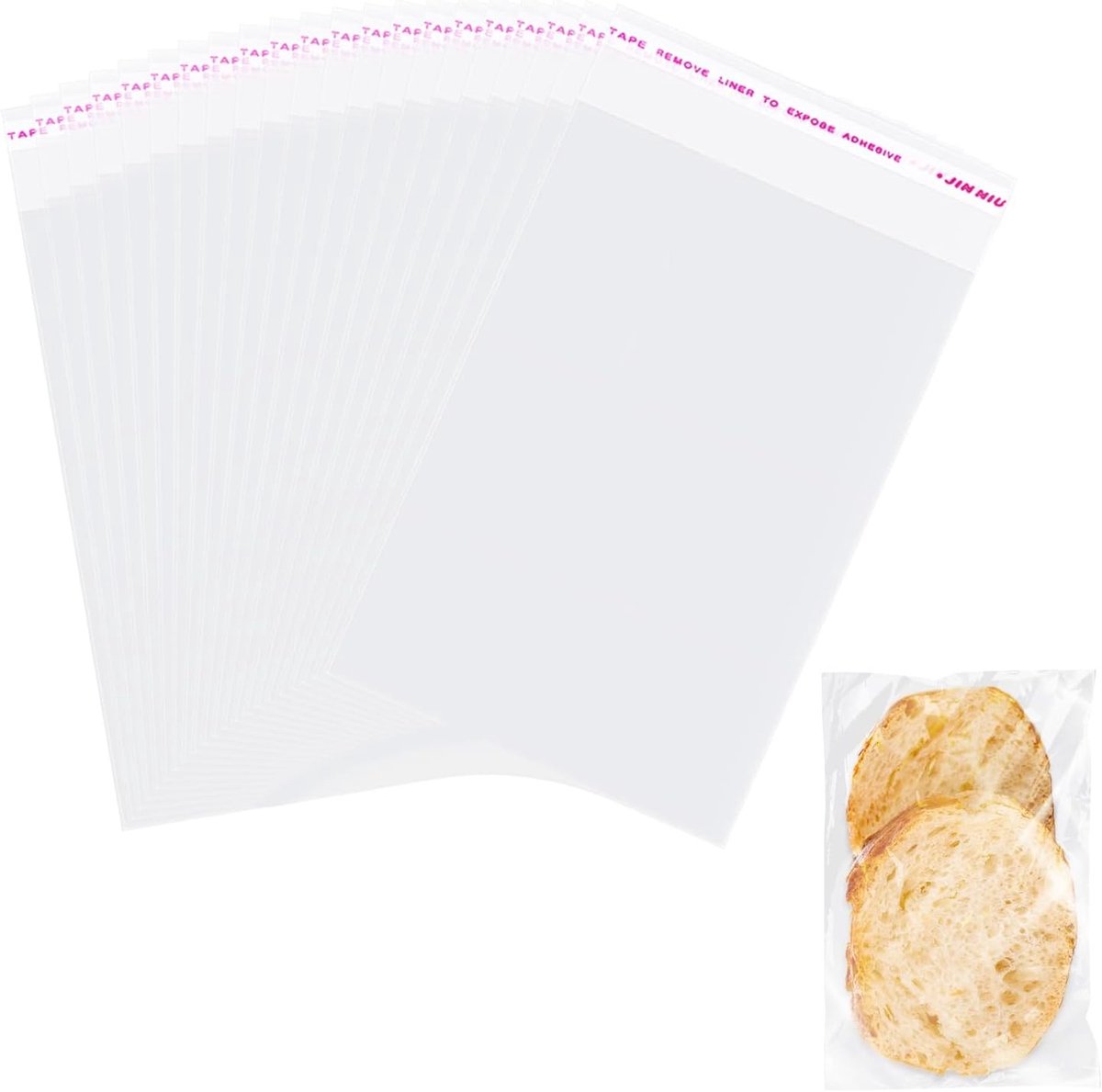 Hergebruikbare heldere cellofaan zakjes voor snoep, sieraden en geschenken - 100 stuks (10x15 cm)
