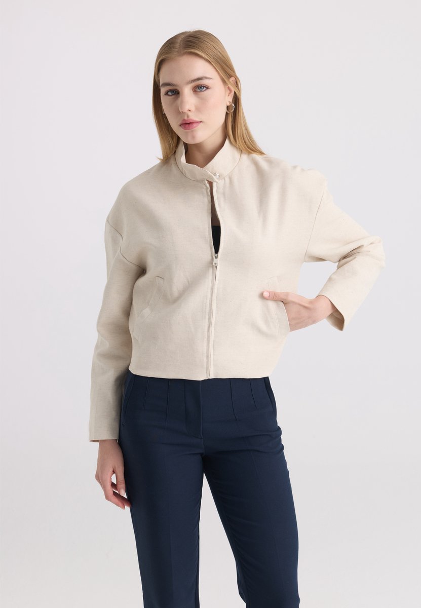 Felix Hardy Jas Van Katoen-Linnen Mix Dames Beige - Xs