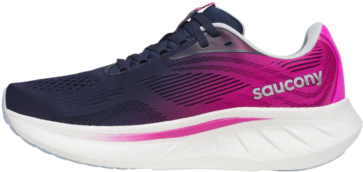 Saucony Ride 18 - Hardloopschoenen - Navy / Fuschia - EUR 44.5