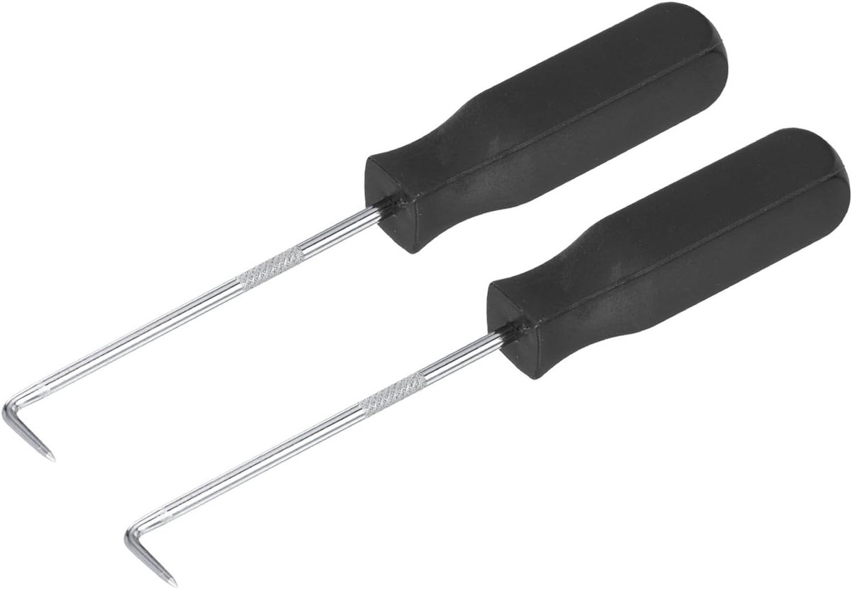 Set van 2 O-ringen 90 graden plectrums - oliekeerringpakking voor motorblok, precisie schroevendraaiertrekker, duurzaam en stevig, 142 mm, zwart