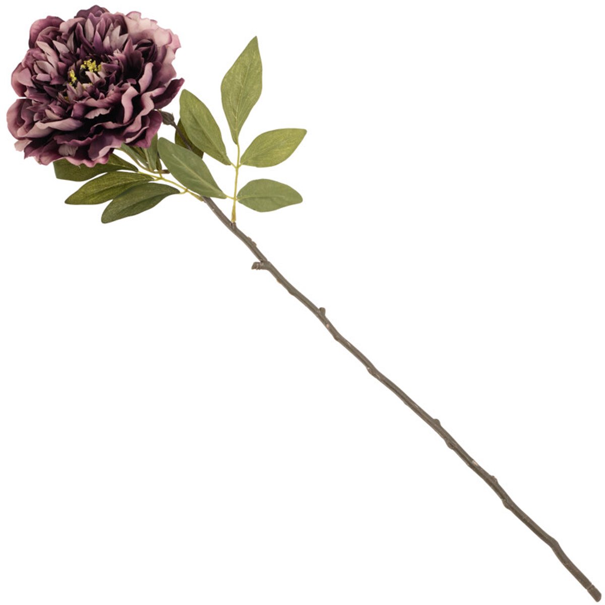 Kunstbloem pioen 72cm paars
