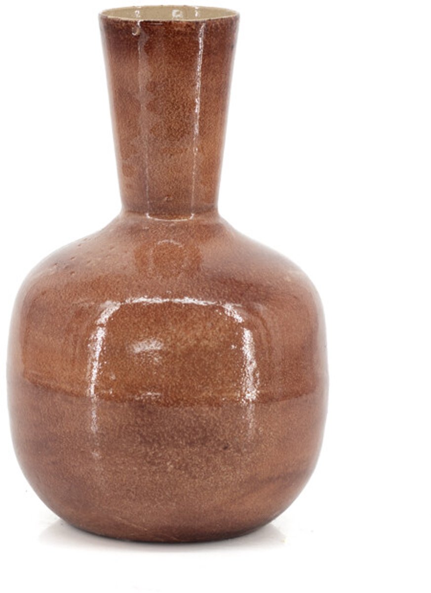 Metalen vaasje amber