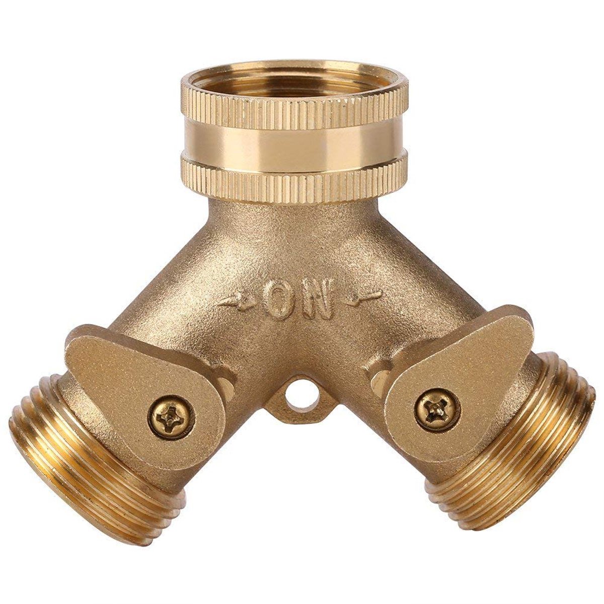 3/4 Inch G1/2 Messing 2 Dubbele Kraan Connector Manier Slang Splitter 2 Way Tap Adapter met Klep Tuin Irrigatie - ShopVlot