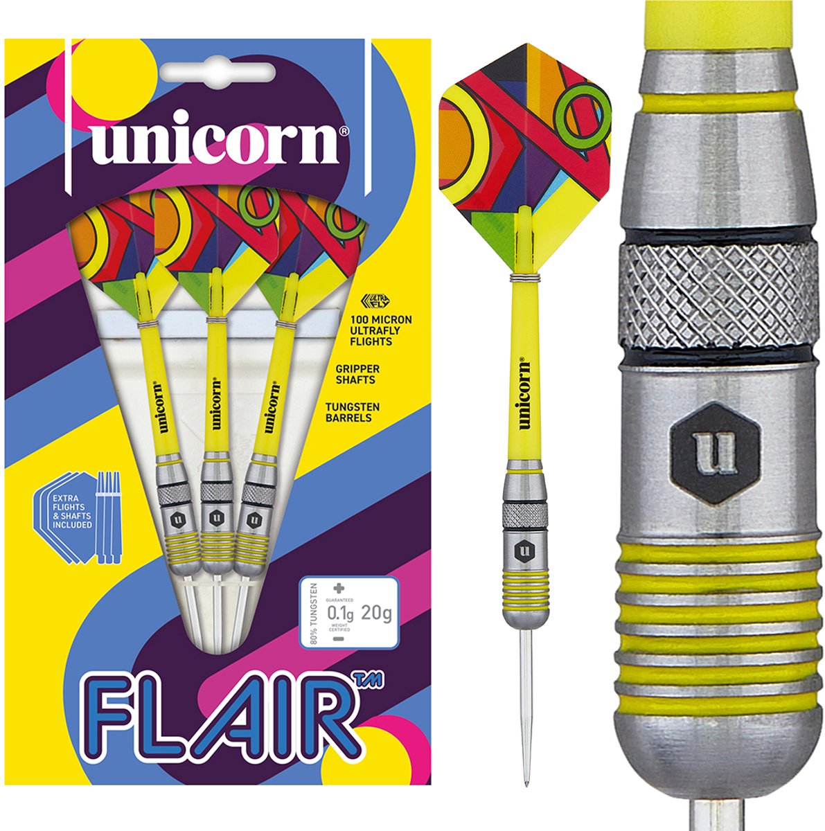 Unicorn Flair 1 80% - Dartpijlen