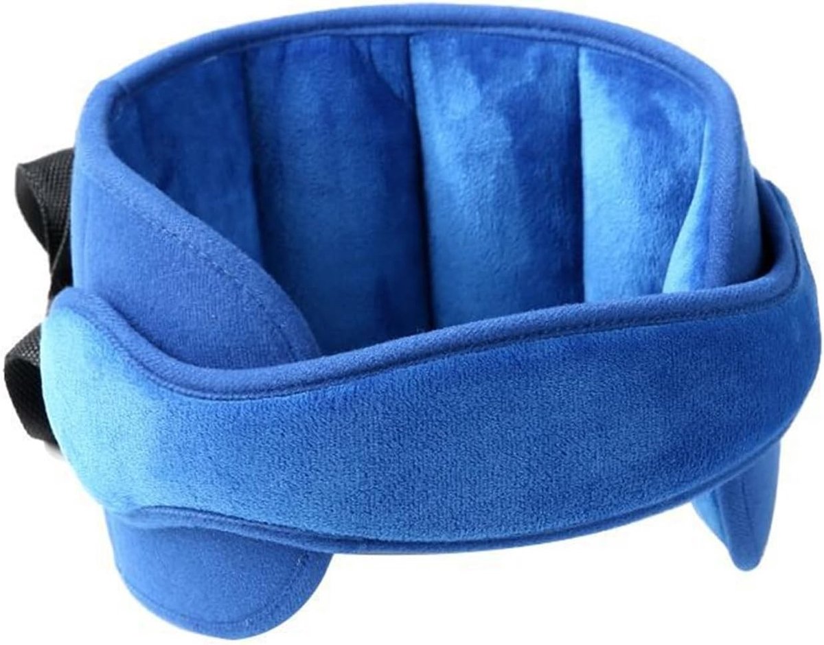 Autostoelkussen Volwassenen - Blauw - 45 x 15 cm - Verstelbare Hoofdsteun - Voor Kinderen