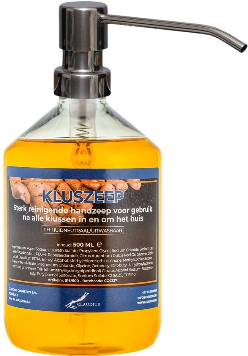 Kluszeep 500 ml - met gratis RVS zilverkleurige pomp