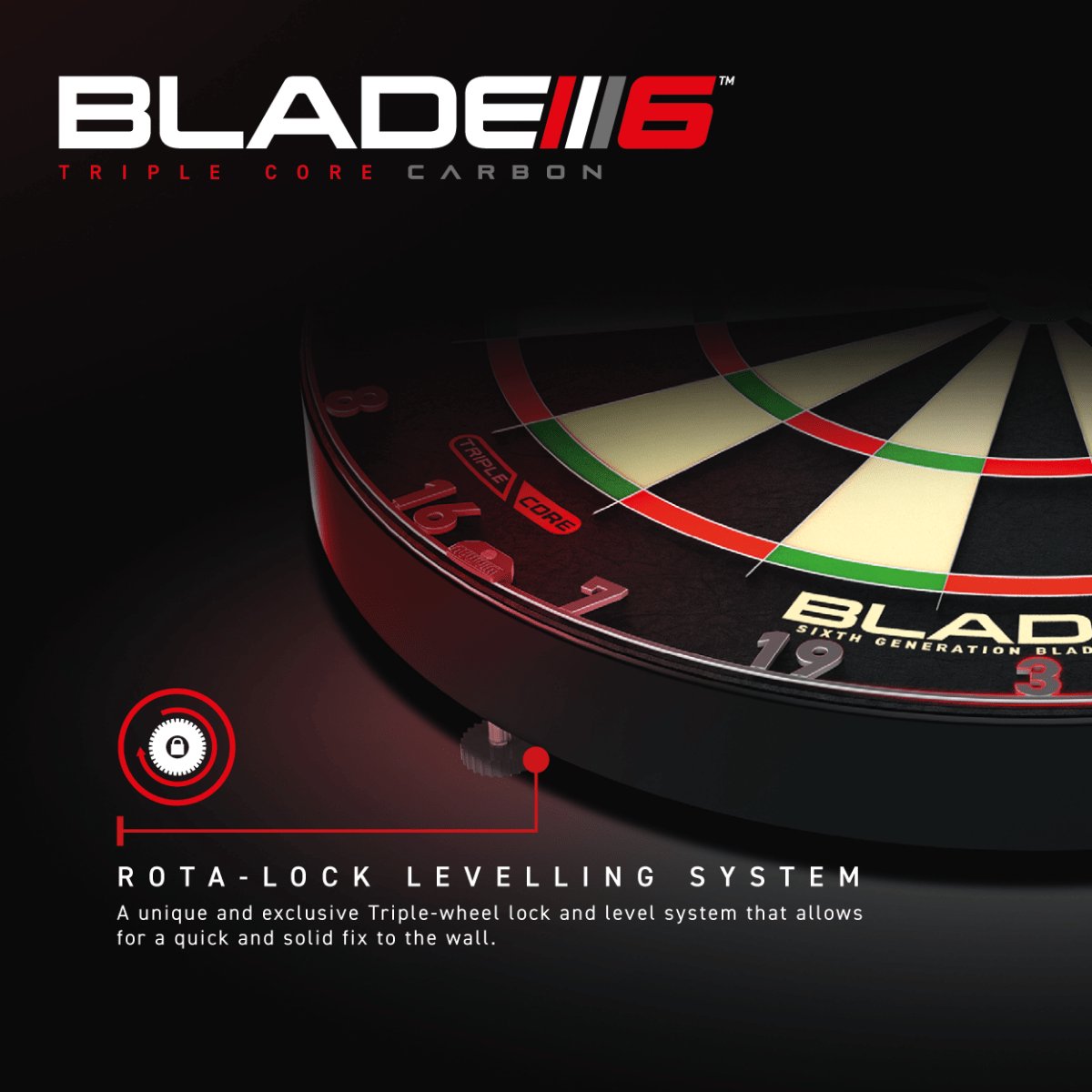 Winmau Blade 6 Triple Core PDC dartbord thumbnail 6