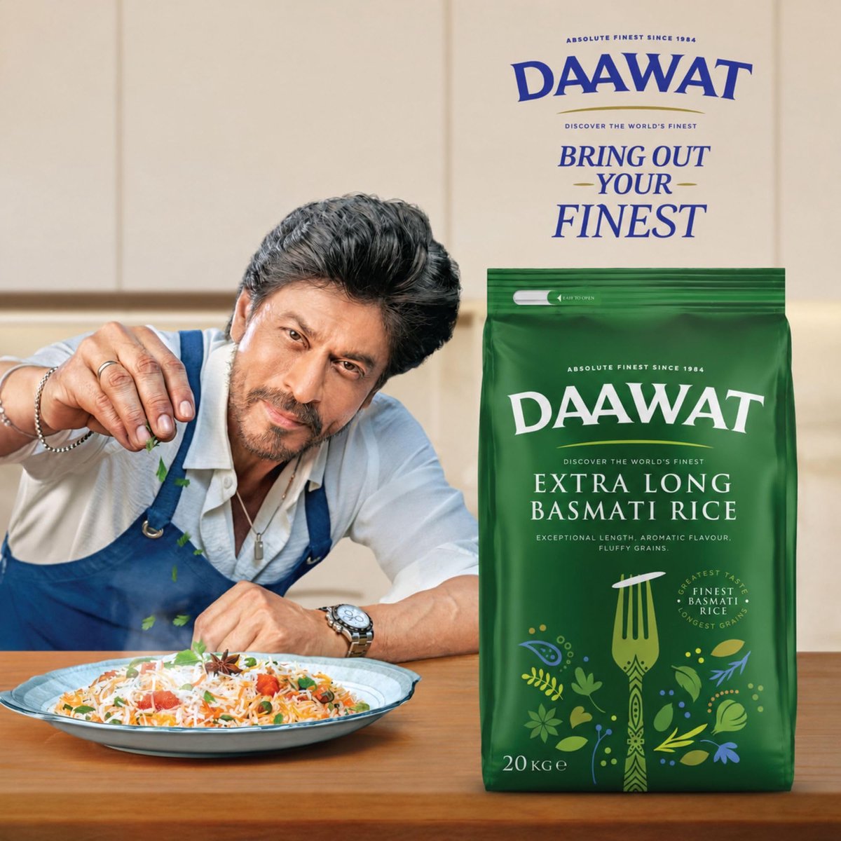 DAAWAT Extra Long Basmati Rice - Exceptional Length - Aromatic Flavour - Fluffy Grains - ShopVlot
