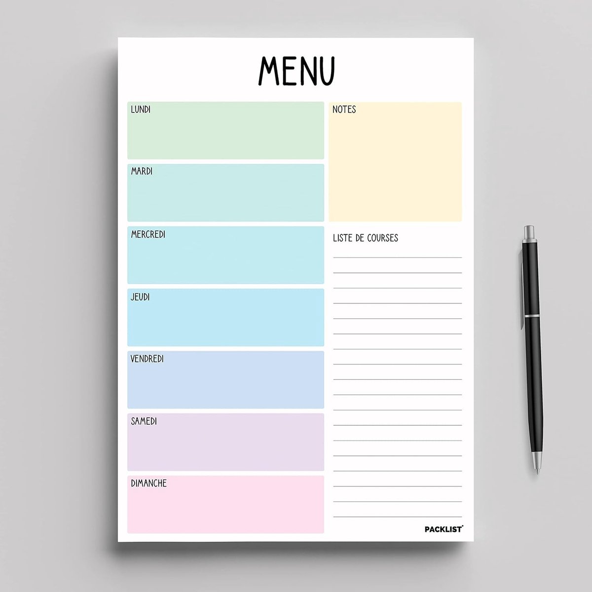 Weekmenu Planner - Kleurrijk - A4 - 100g Papier - Voor Gezond Dieet en Gewichtsverlies