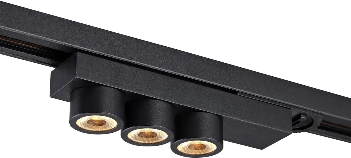 Jutai LED-inzetstuk voor Infinitus railsysteem 3L, 13,2W geïntegreerde LED, 976 lumen, 2700K, dimbaar, zwart