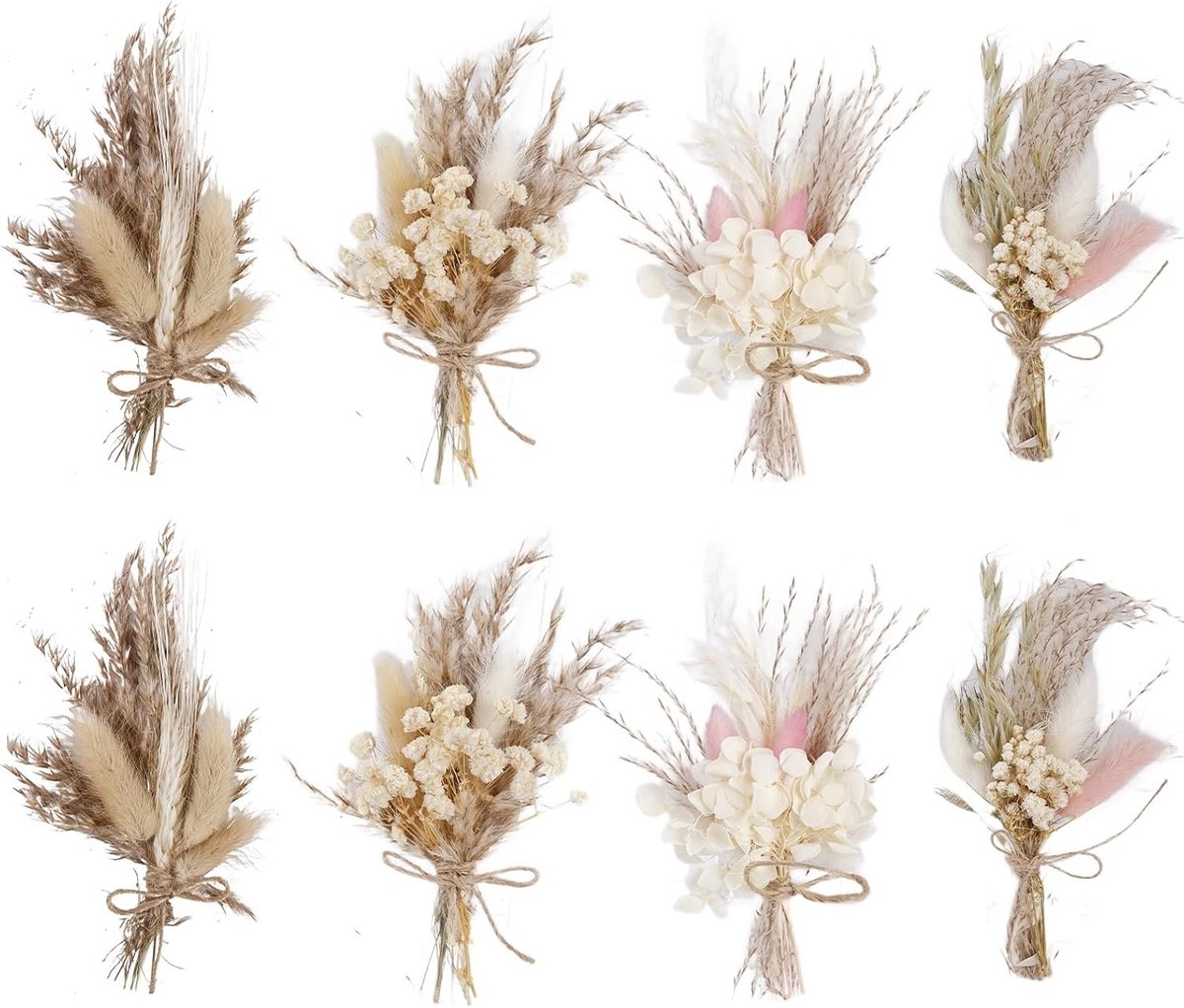 Set van 8 Mini Gedroogde Bloemen, Natuurlijke Bloemen voor Scrapbooking, Ambachten en Bruiloften Decoratie