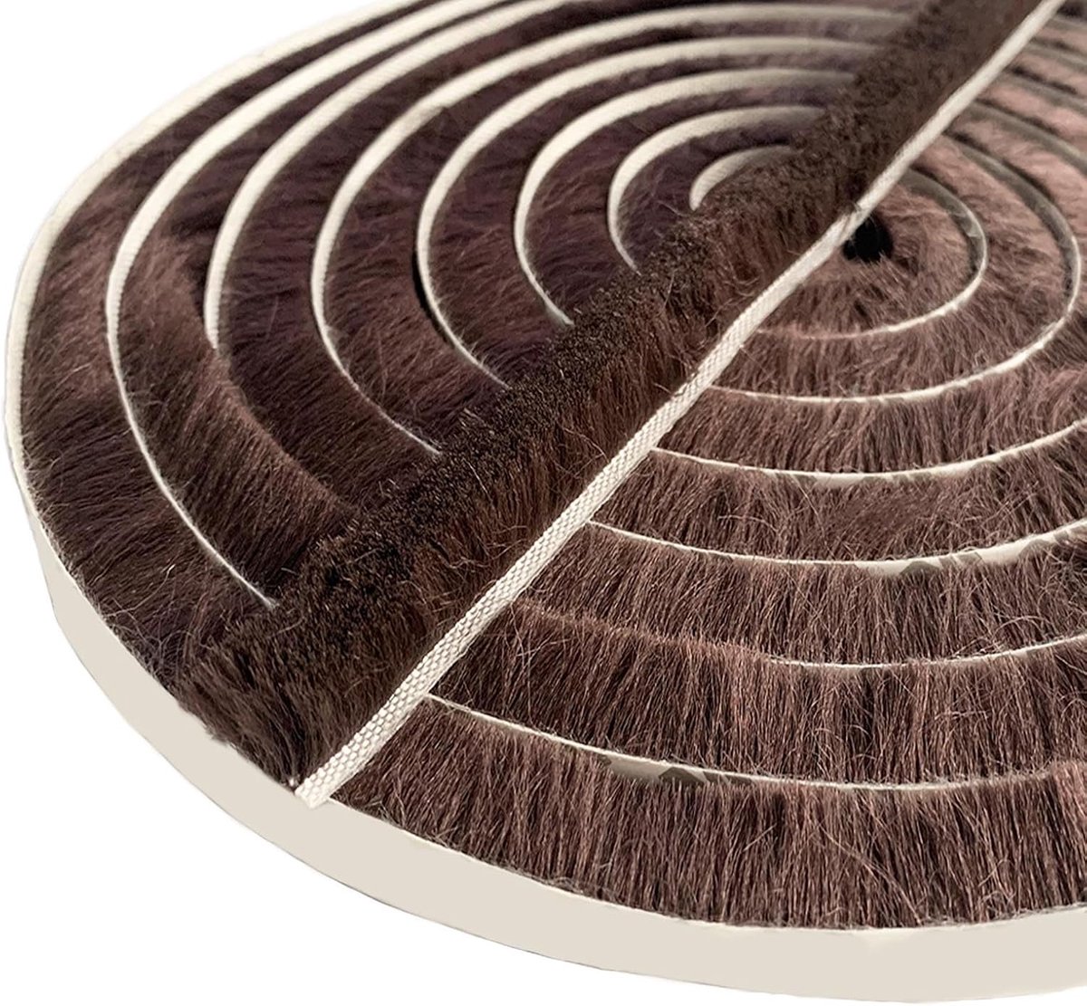 Deurstrip Tochtwering - 5 m (L) x 9 mm (B) x 15 mm (D) Borstel Tochtwering - Tochtwering - Tochtweringstrip Voor Voordeur - Tochtwering Voor Ramen - Bruin