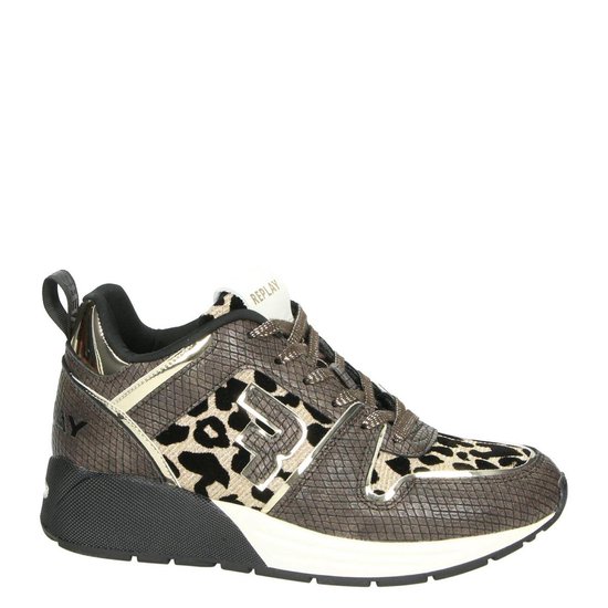 Meisje Op het randje kiezen Replay Whiteville dames sneaker - Leopard - Maat 39 | bol.com