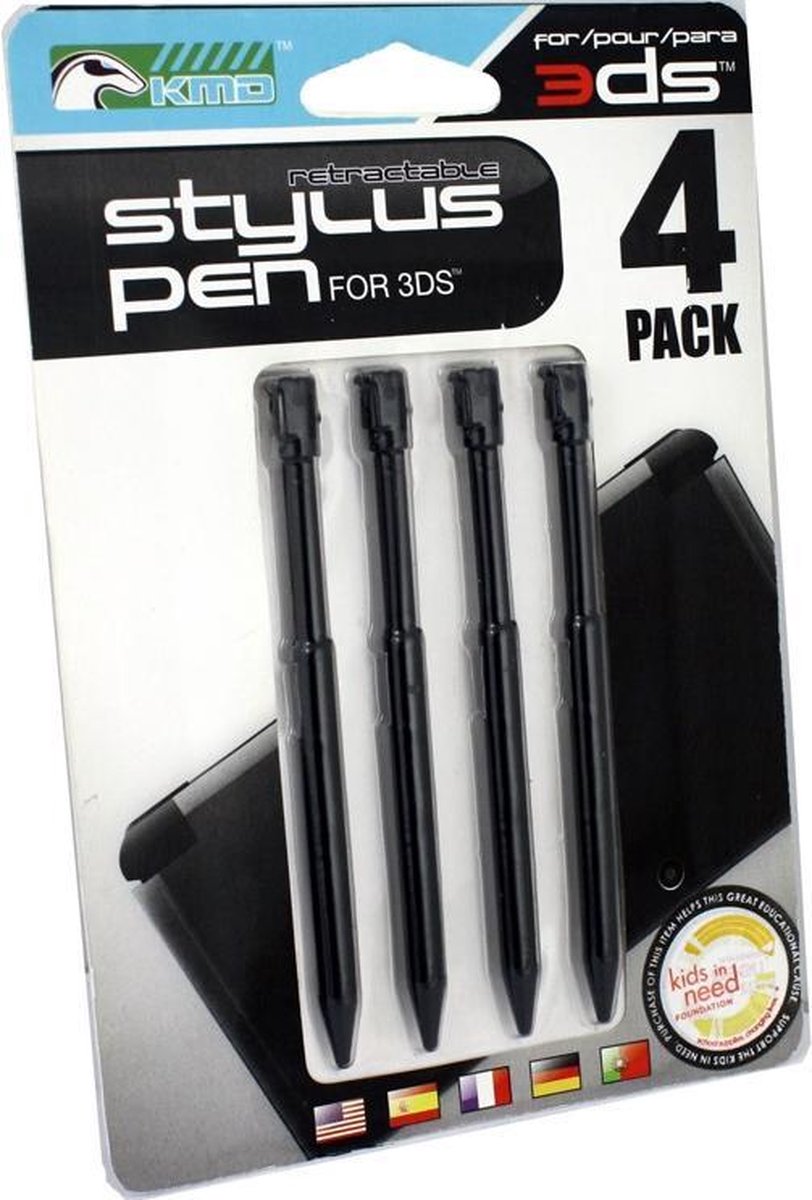 Retractable Stylus 4 Pack Pen Set Aluminum/Black (KMD) - KMD