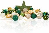 Excellent Deco - Plastic Kerstballen Mix 63 Stuks - Green