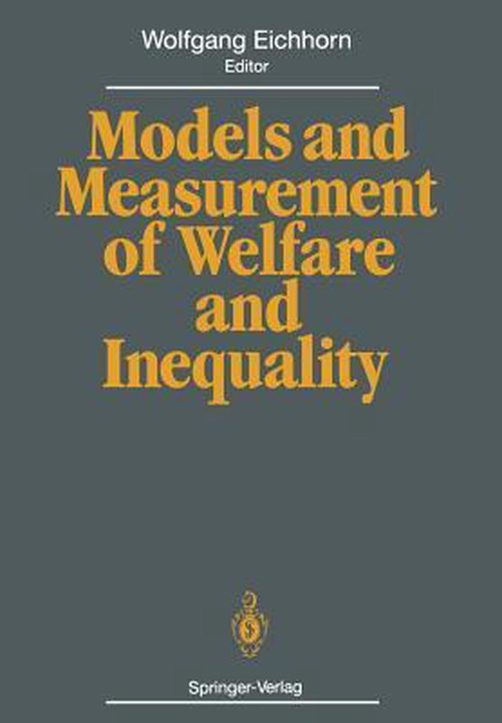 Models and Measurement of Welfare and Inequality - cover